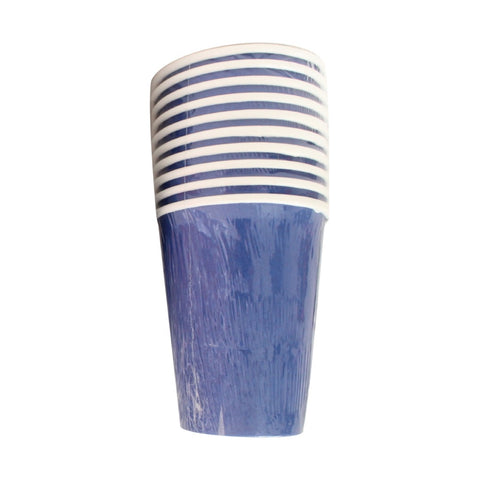 Vasos de Carton Desechables Azul Oscuro 10 pz