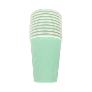 Vasos de Carton Desechables Verde Menta 10 pz