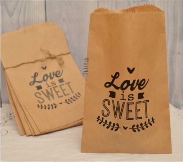 Bolsa Kraft Love is Sweet