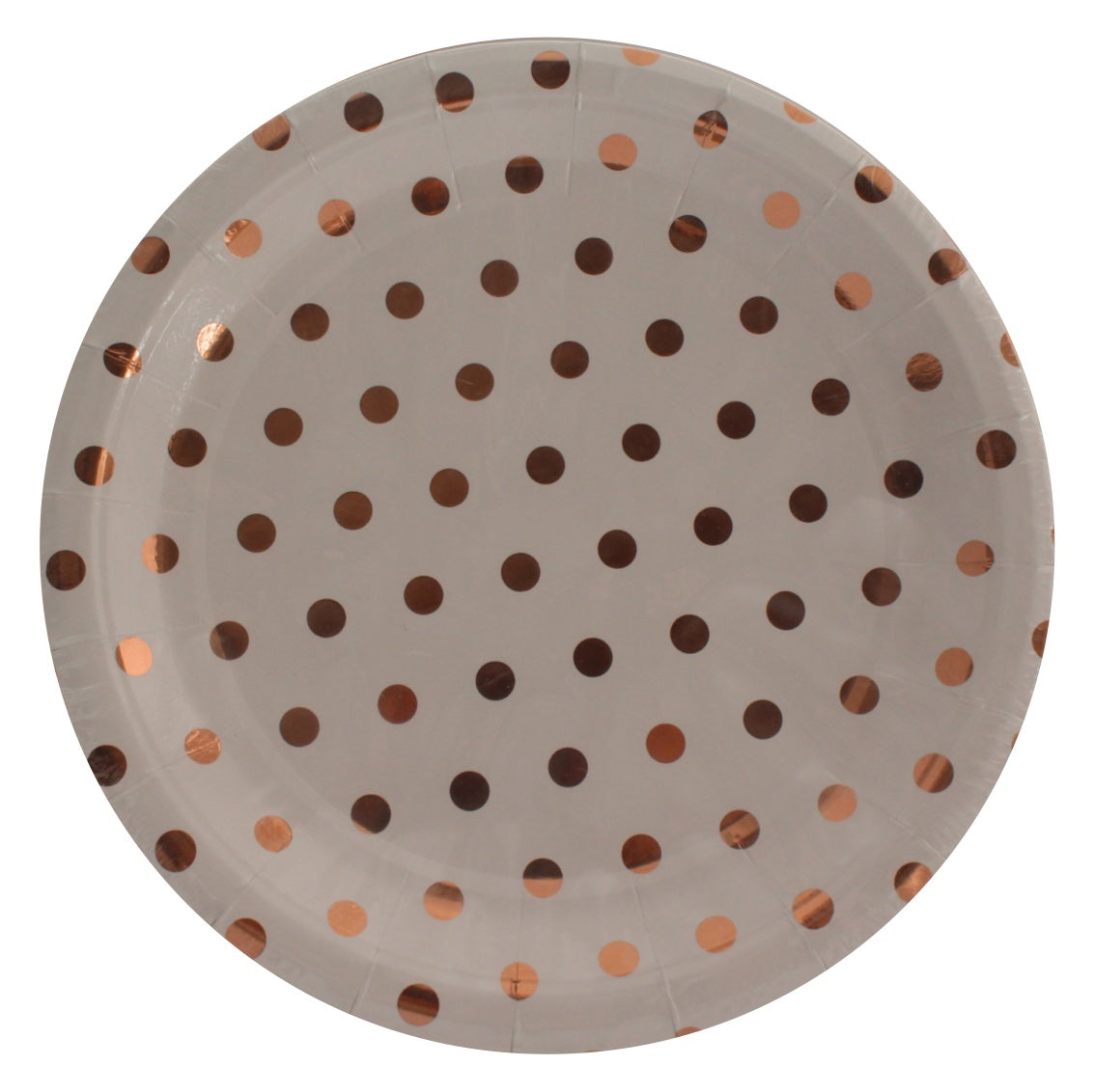 Plato de Cartón Grande Desechable Rosegold 8 pz