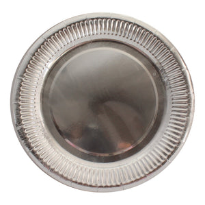 Plato de Cartón Grande Desechable Plata 10 pz