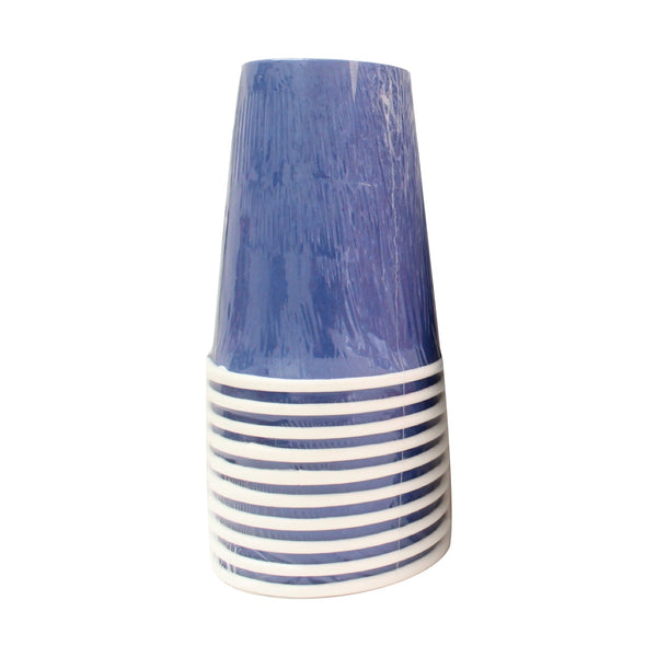 Vasos de Carton Desechables Azul Oscuro 10 pz